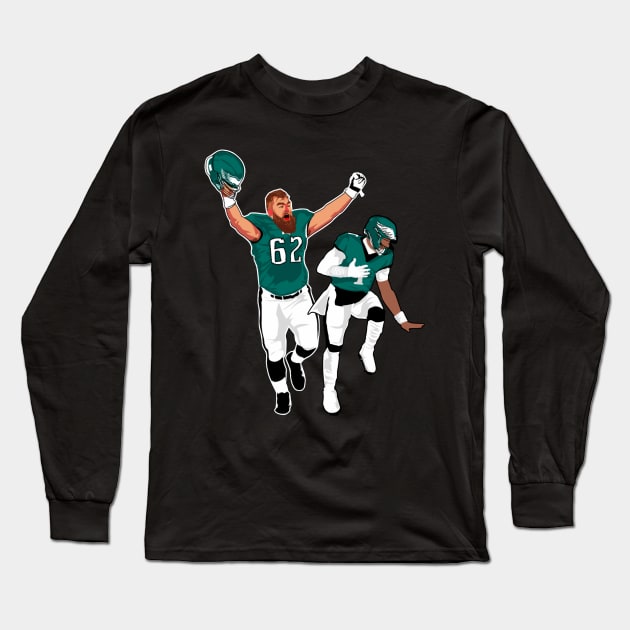 Jalen hurts x Jason kelce Long Sleeve T-Shirt by Mic jr